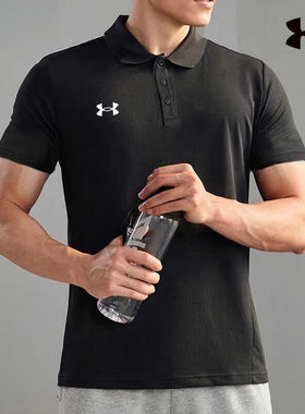 安德玛UA男子短袖POLO衫春夏款健身训练快干半袖运动T恤22500524