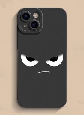 凶凶的表情手机壳适用华为mate60Pro简约nova14小众13小恶魔12可爱眼睛11黑色pura70男女p50荣耀300黑200时尚
