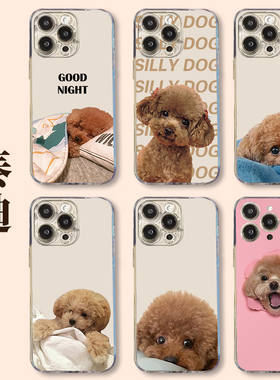 泰迪手机壳16苹果15iPhone14可爱13promax萌宠小狗12超萌11狗狗8plus灰色女x透明xr软套xs犬简约ip7适用i个性
