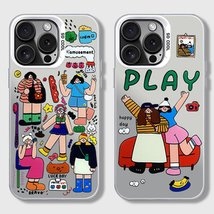 泰兰德穿搭手机壳小米14ultra闺蜜note13Pro红米k70泰式k60k50二人k40泰国11多巴胺12姐妹k30适用款小众10女