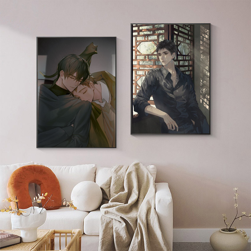 动漫少年插画 diy数字油彩画张起灵填色手绘创意宿舍装饰画送同学