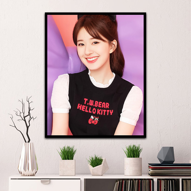 数字油彩画diy演员赵露思q版填色插画填充休闲手工创意装饰画送礼