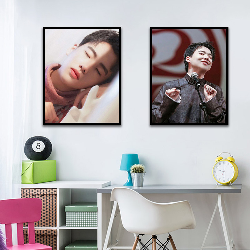 德云社张云雷孟鹤堂ins插画手绘简约减压diy数字油画卧室装饰画