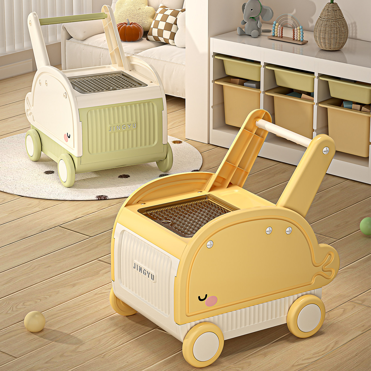 儿童购物车零食收纳箱置物柜宝宝玩具收纳整理柜家用手推车学步车,住宅家具,儿童储物架/收纳架,淘宝优惠券,粉丝福利购,淘宝优惠卷