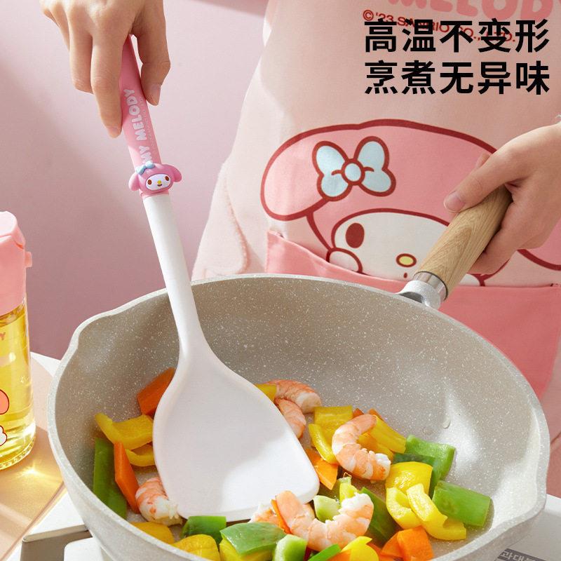 樱家桃温小丸子硅胶锅套装耐不粘锅炒菜铲汤勺漏勺用厨具