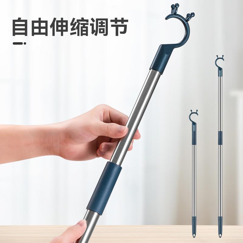 撑衣叉杆撑叉杆家用晾棍衣杆子丫头可伸缩晒衣衣服取衣顶挑衣杆架