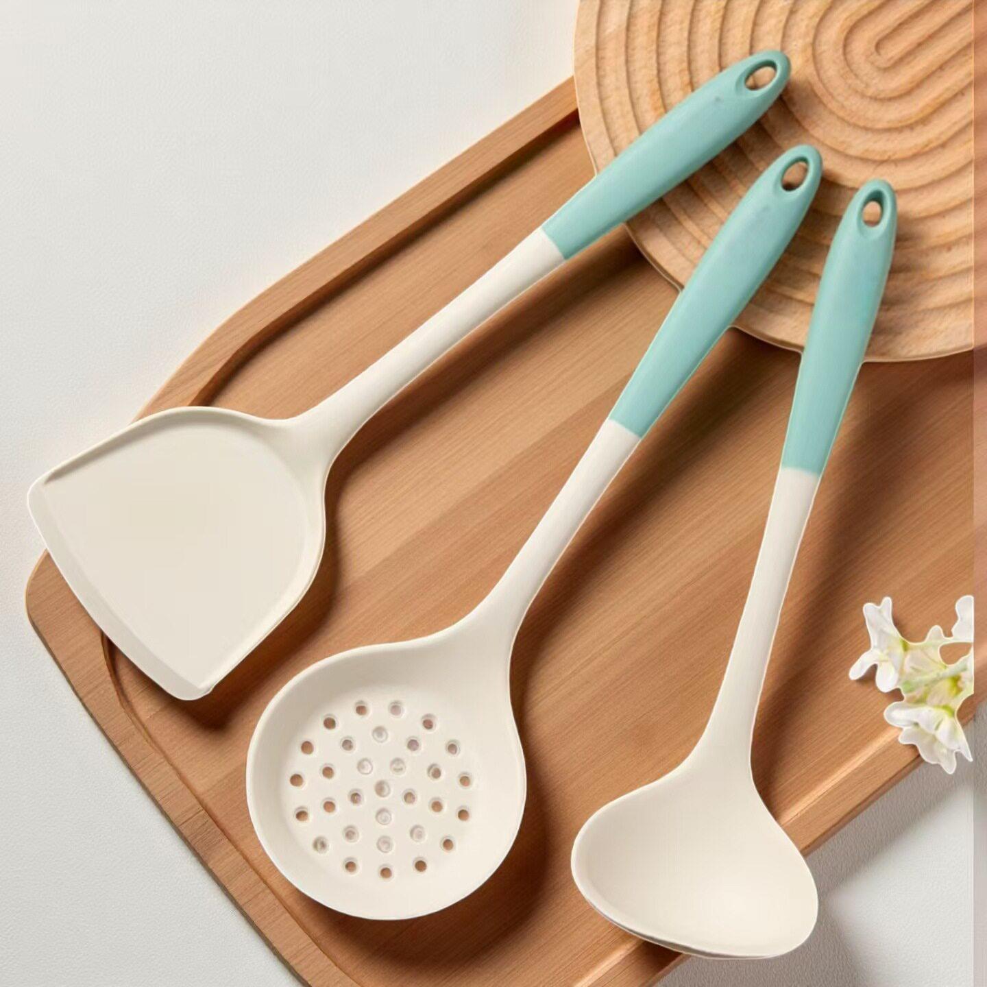 厨具硅胶铲温子不粘锅硅汤胶菜锅铲耐炒铲子勺厨房用具烹饪套装