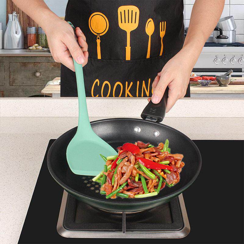 定制一体式硅胶锅铲勺不粘锅菜炒铲耐勺温汤烹饪铲厨房滤油勺子