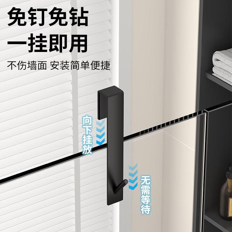 浴室玻璃门挂淋浴间用不锈钢浴钩巾毛巾鞋柜专架门强力衣服挂架