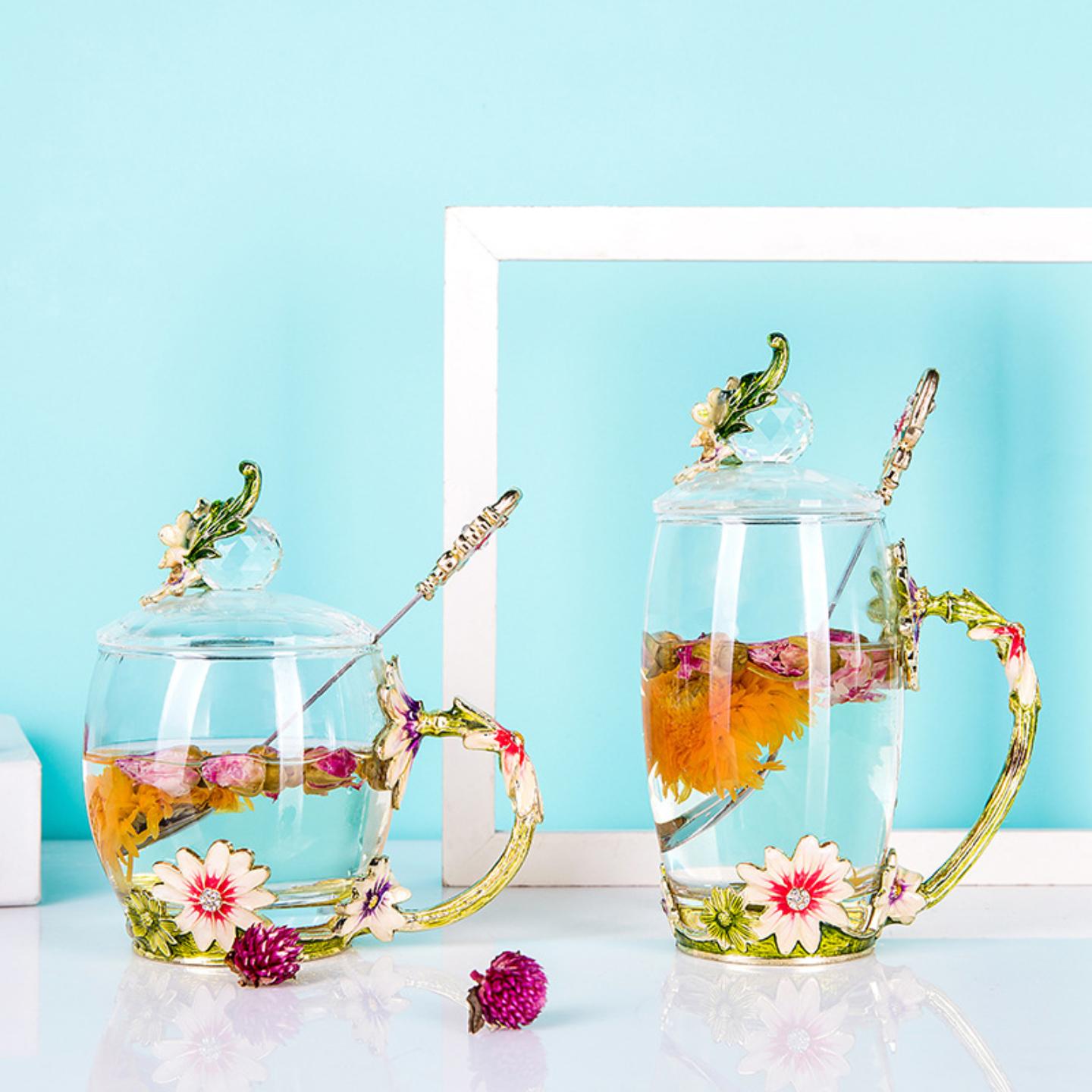 花筝妍雏菊珐琅杯洛诗花茶杯大