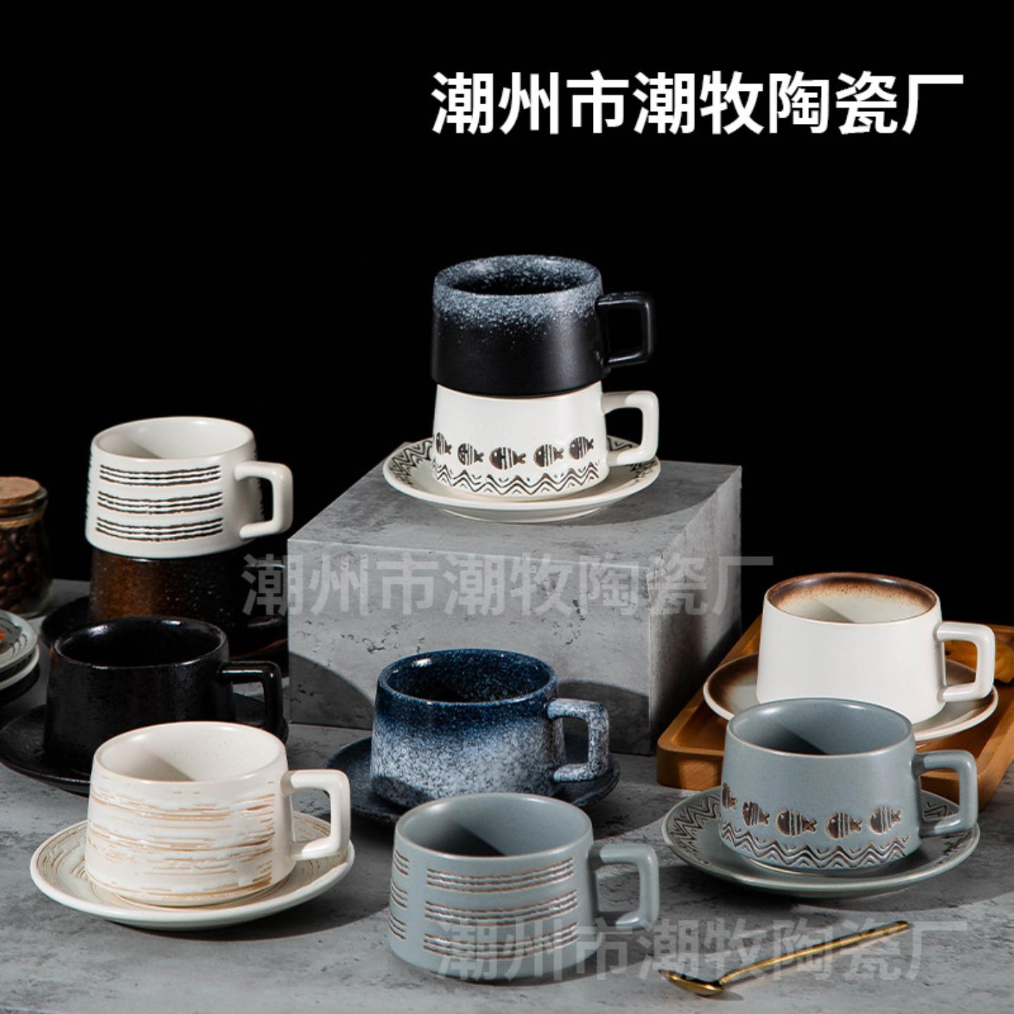 陶瓷咖啡杯碟商用日式高档奶茶店图片