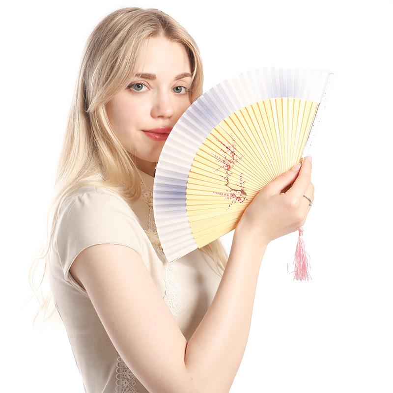新款古风水晶女边扇扇和日女式扇子汉ZHY-9215服舞蹈扇旅游拍摄折