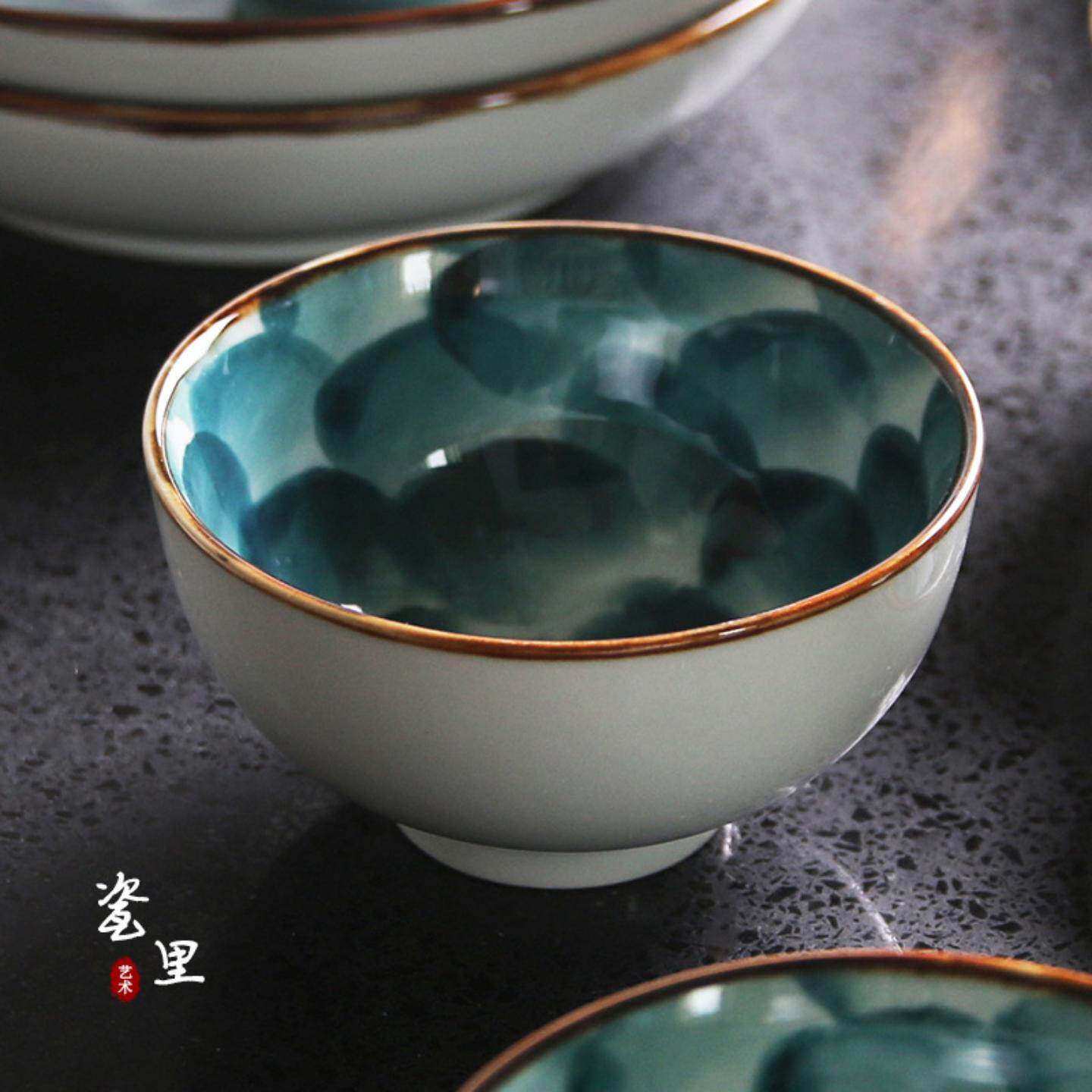 瓷里日式釉下彩餐具陶瓷碗手绘