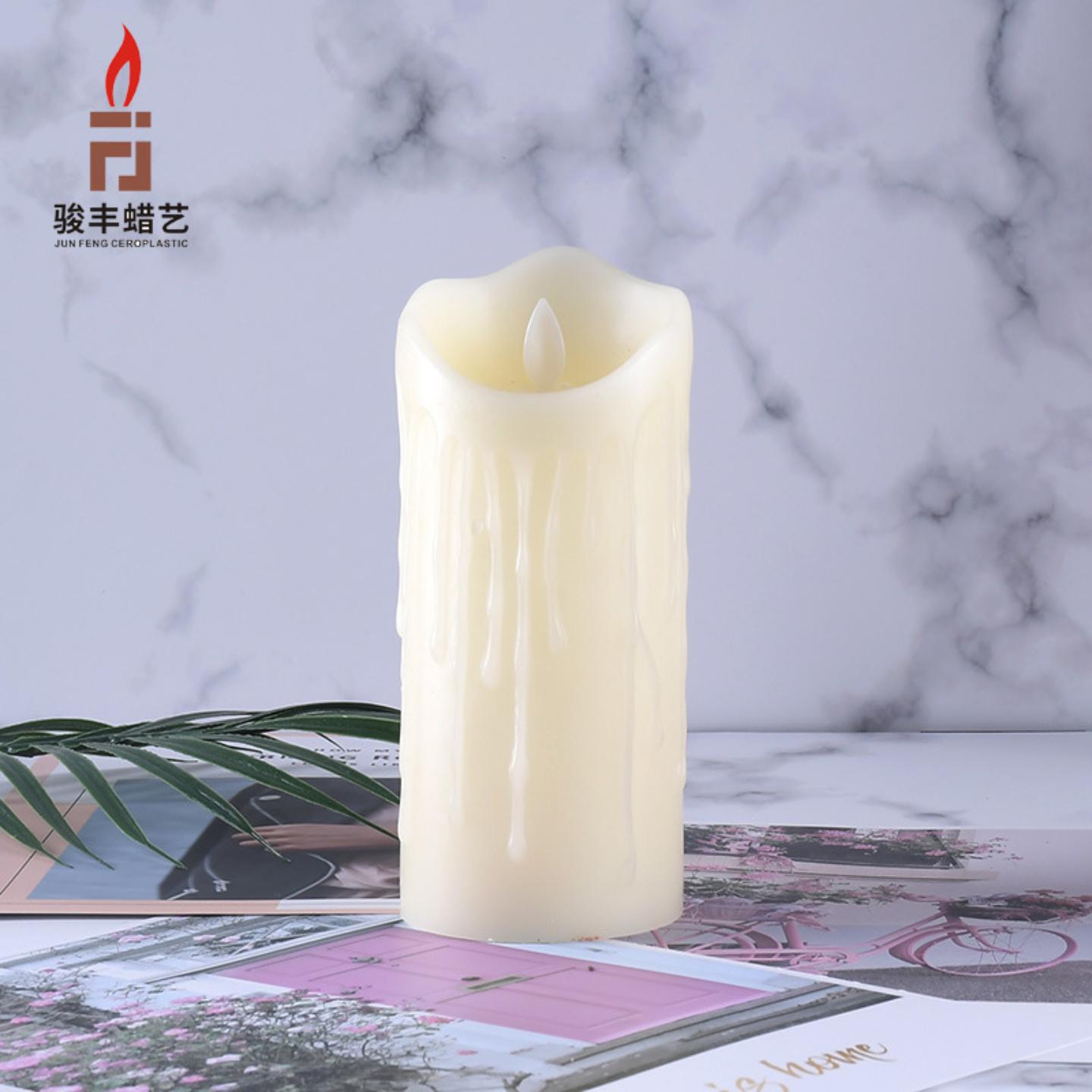 led蜡烛灯情人节婚庆表白遥控气氛布置用品石蜡底油摇摆电子蜡烛