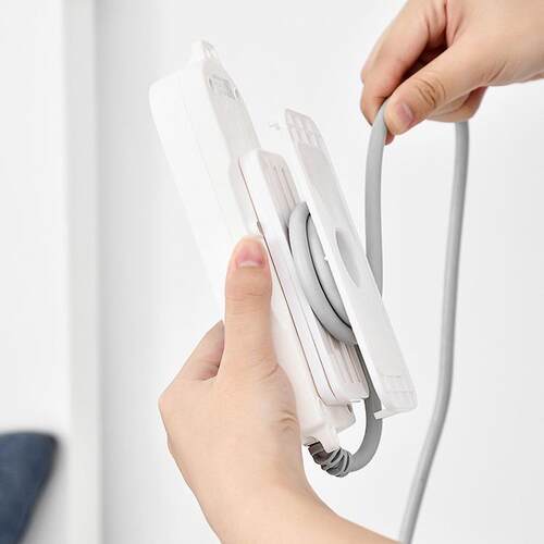 插座插插排固定器壁挂免打孔线板收理线器器路由BGC纳排插墙上绕