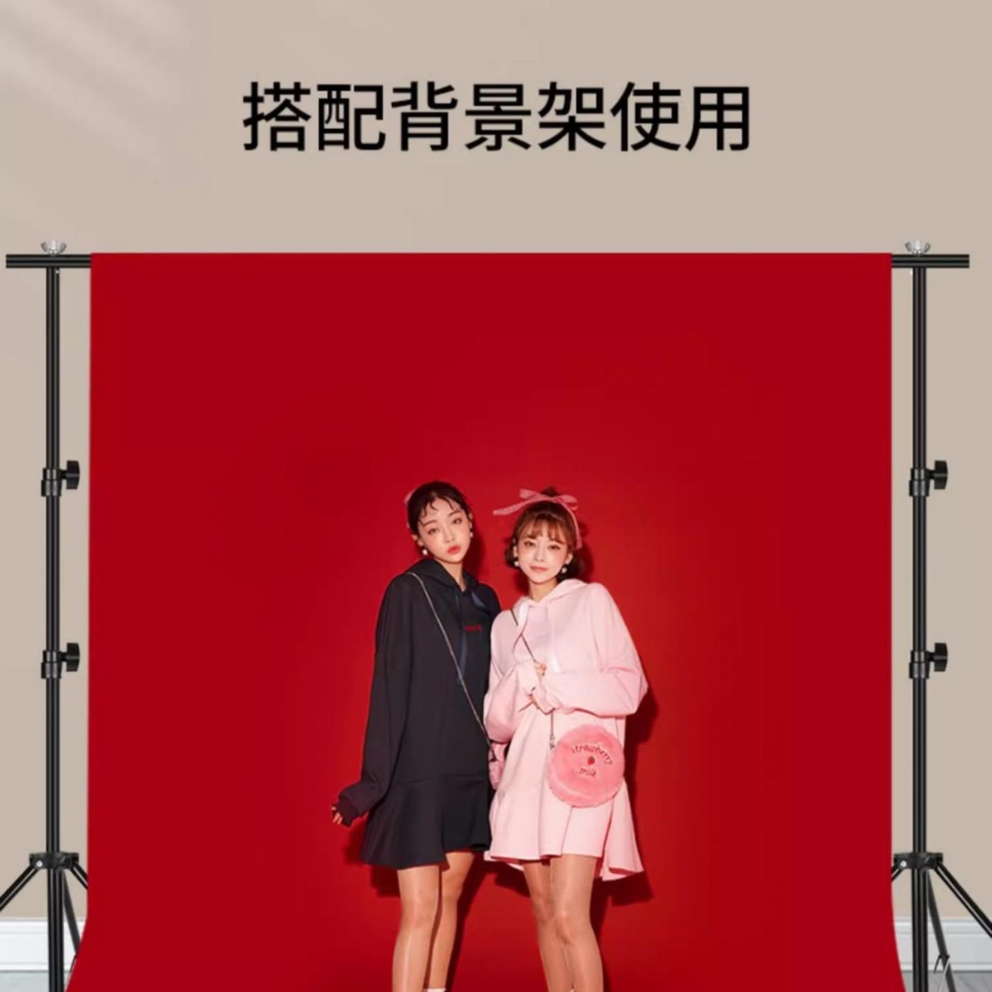 影楼红色写真摄影拍照背景布
