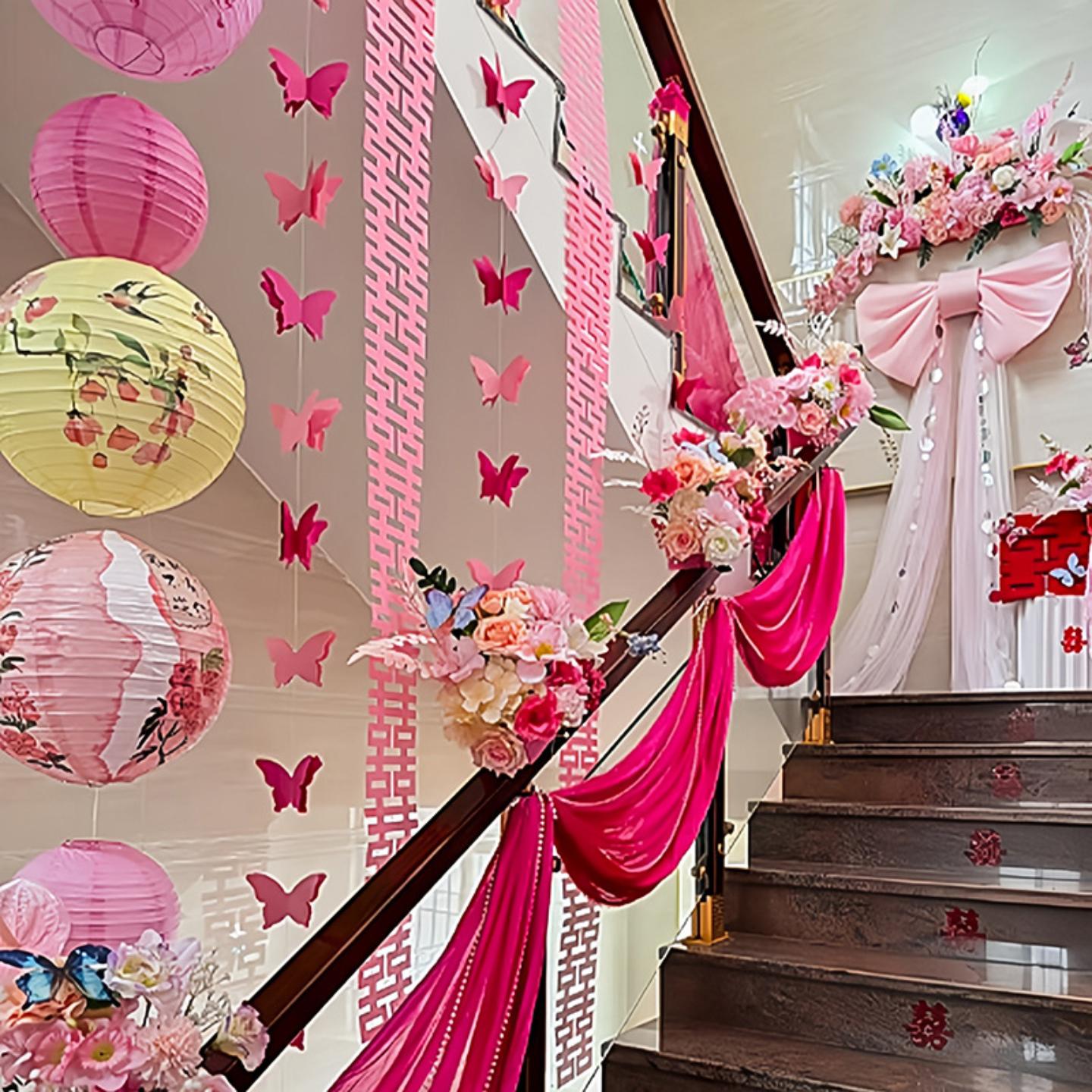 婚房布置楼梯扶手结婚装饰新房