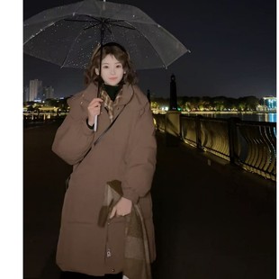 墨雪MX服饰新款爆款2025女中长款羽绒服加厚连帽保暖宽松韩版8918