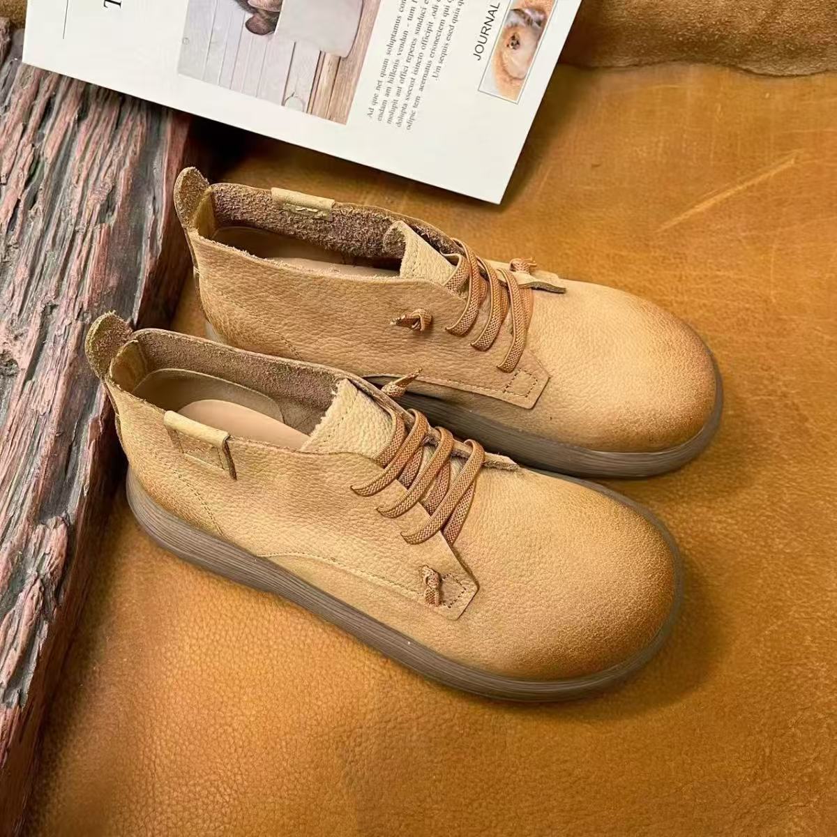 单靴系带软底软面