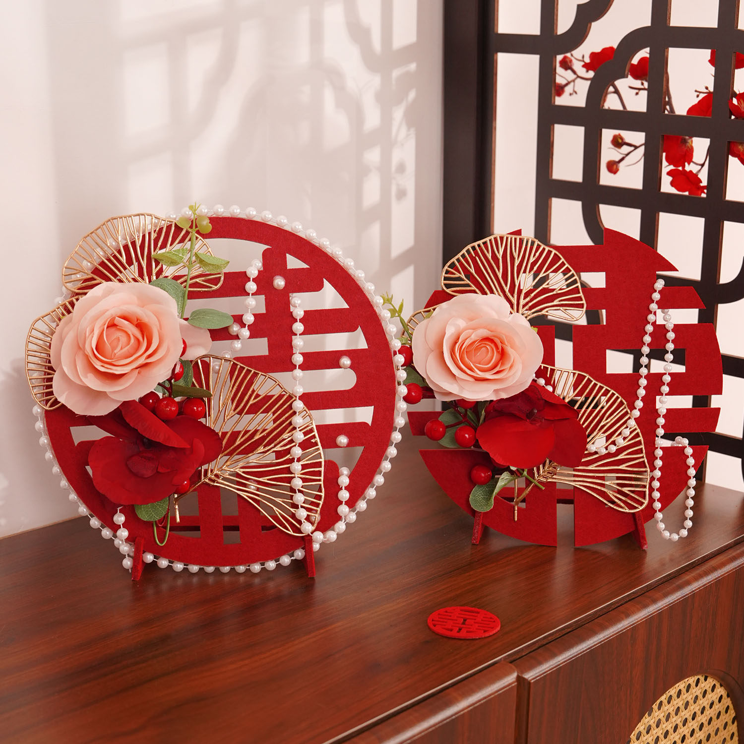 卓曼顿结婚花束摆件订婚装饰品