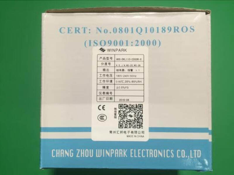 WINPARK常州汇邦温控表AK6-DKL110DPL110DKS110DPL800DK侧面型号A
