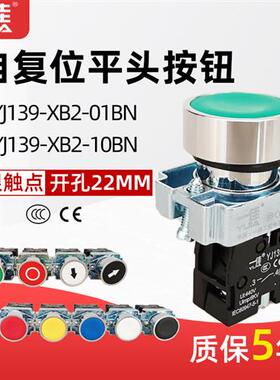 YJ139-XB2-10BN按钮开关01BN自复位点动XB2-BA31开孔22mm