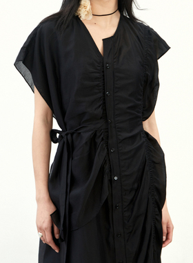 ZS+D.莱赛尔面料轻薄新中式行云流水连衣裙舒适透气夏季841D410Z