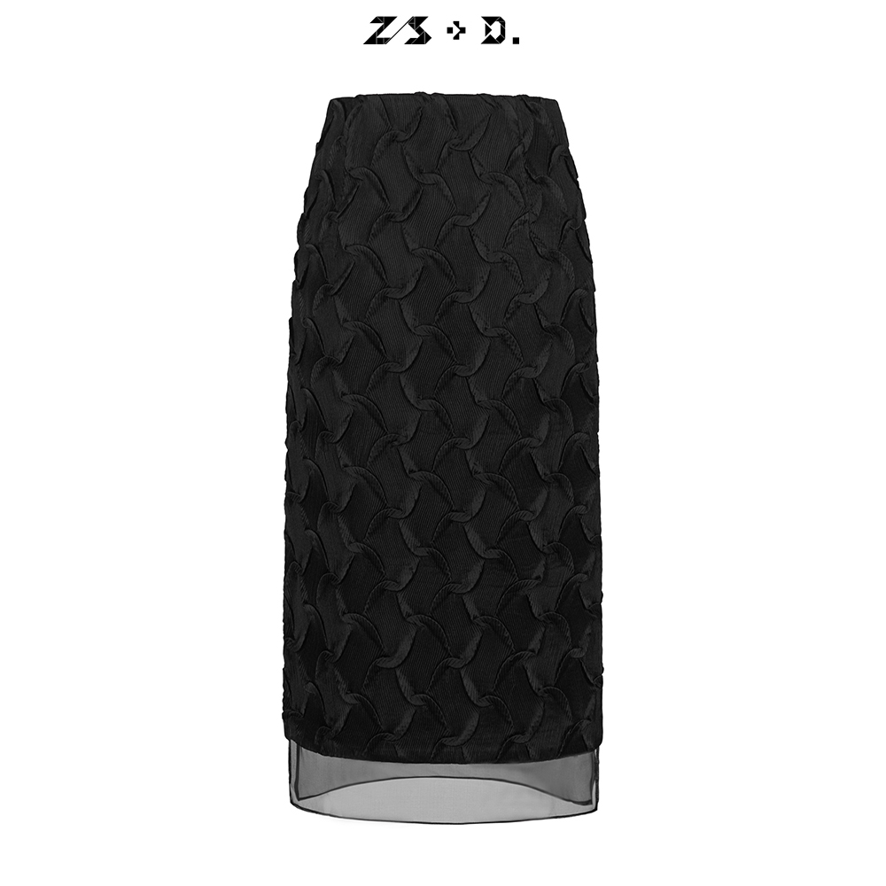 Z/S+D.高定礼服面料立体花纹经典款半裙重工半裙991L830Z