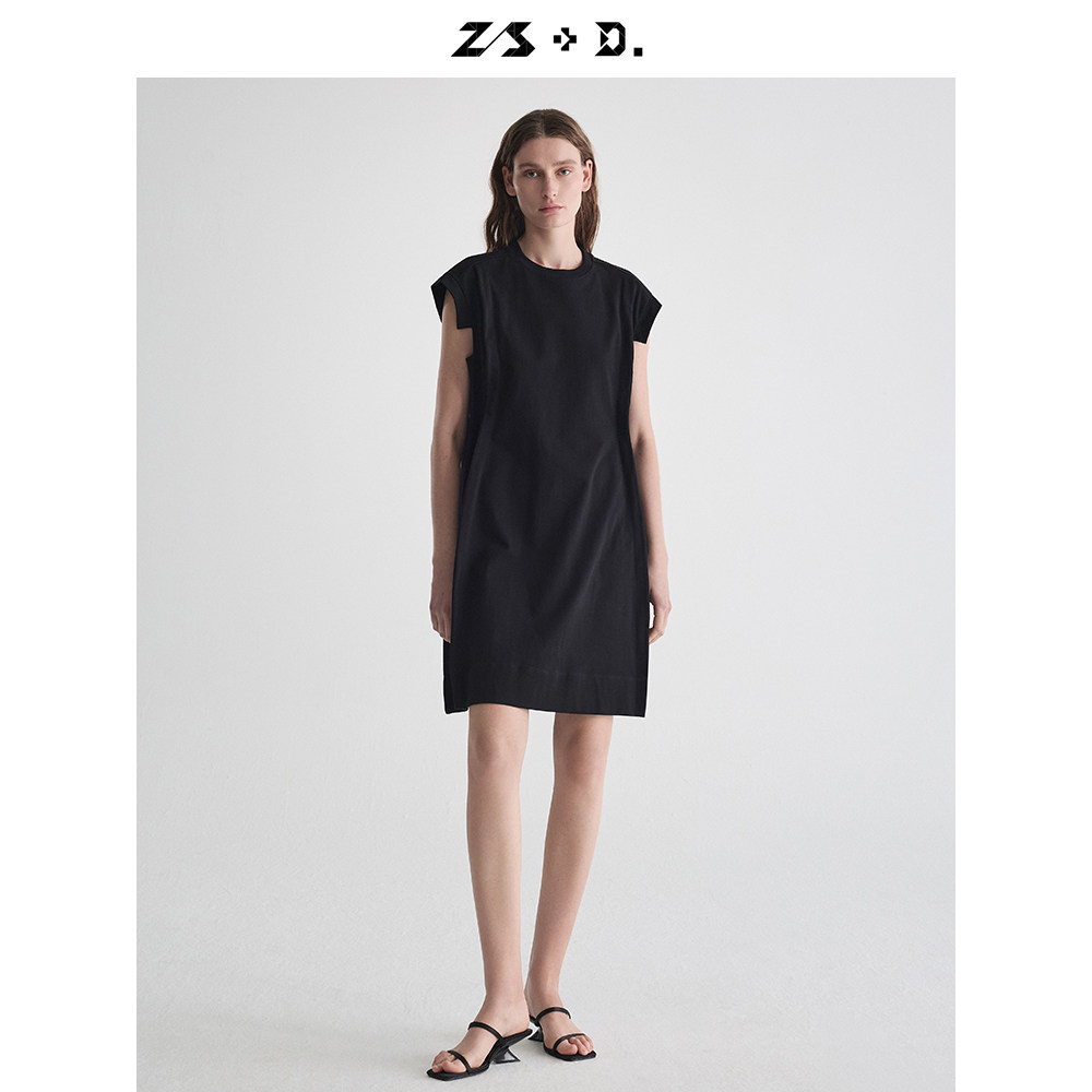 Z/S+D.重磅立体线条百搭T恤连衣短裙142D256Z
