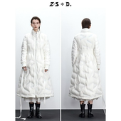 长款 外套女661A689Z 秋季 高奢老钱风修身 D收腰裙摆式 羽绒外套