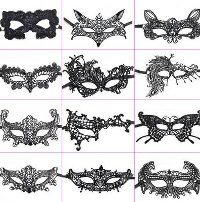 Sexy Women Black Lace Eye Face Mask Masquerade Party Ball