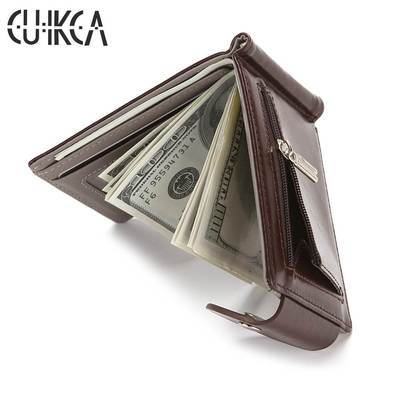 Slim Leather Wallet Coin Bag Money Clip Card Cases