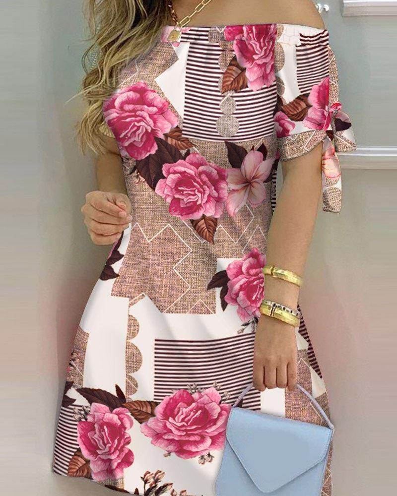 Offe ShoulderMini Drss Woenm Fashion Summer S80116exy Dr ess