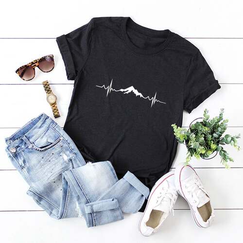 纯棉短袖t恤女2022年新款印花 Cotton Women t shirt Ladies tops