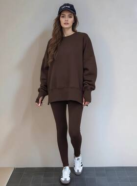 欧美风秋冬女宽松大码休