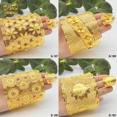 Dubai bride brass bracelet ring Nigerian women's wedding