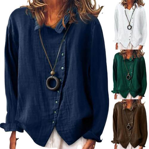 Fashionable Women Tops Irregular Single-breasted Casual Tops