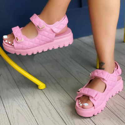 Gladiator Sandals Women's Platform Shoes Outdoor Mujer女