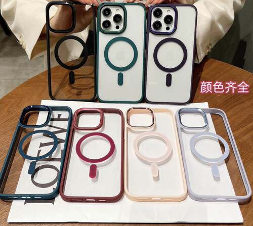 Crystal Acrylic Cover Case Hard Magnet Protector for Iphone 14 13 12 11 pro max