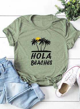 纯棉T恤女Cotton Women Summer t shirt Ladies clothes tshirt女