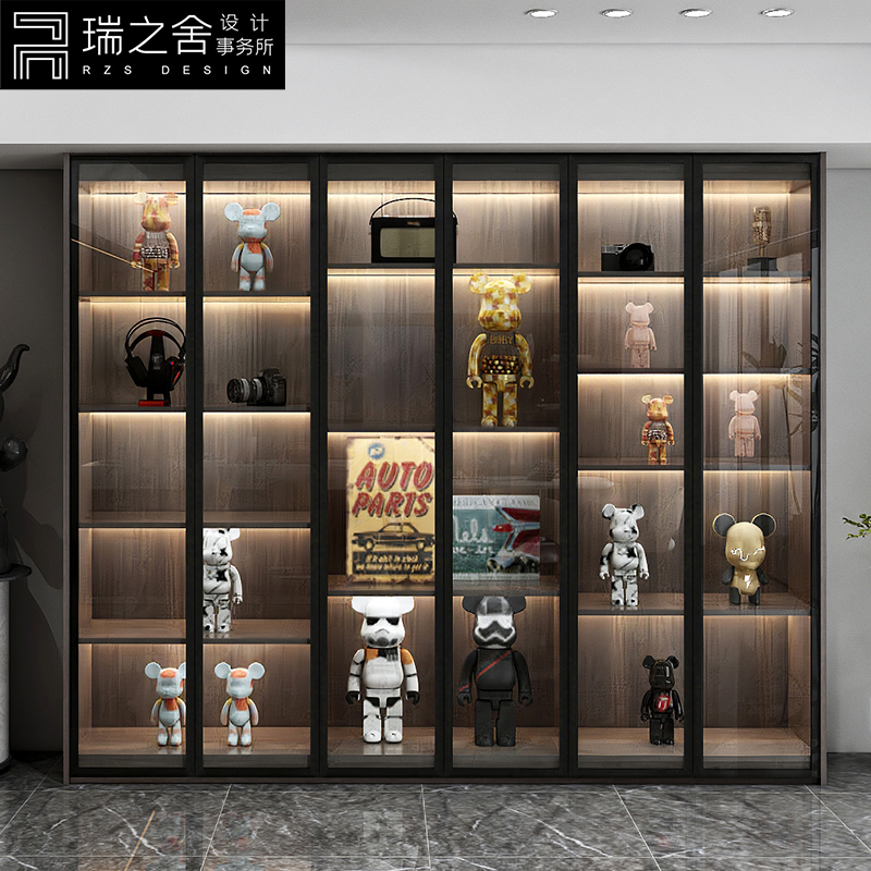 轻奢玻璃门手办柜高端定制