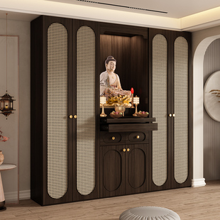 佛龛新中式实木立柜供桌家用现代简约佛台香案观音财神佛像佛柜
