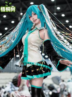 初音cos服 V2公式服cospaly全套服装初音液态皮c服miku未来二次元