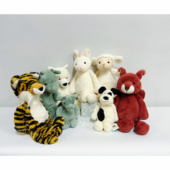 英国JELLYCAT黑白斑点狗害羞独角兽松鼠害羞小龙北极狐小羊老虎