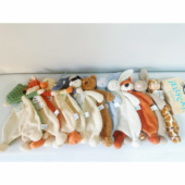 JELLYCAT巴塞罗熊邦尼兔条绒安抚甜睡巾婴儿毛巾安抚巾毛绒礼物