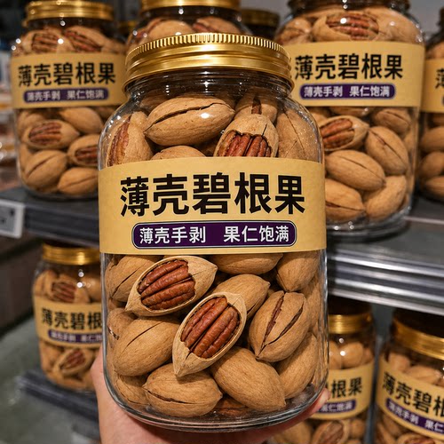 高品质奶油味碧根果500g新货
