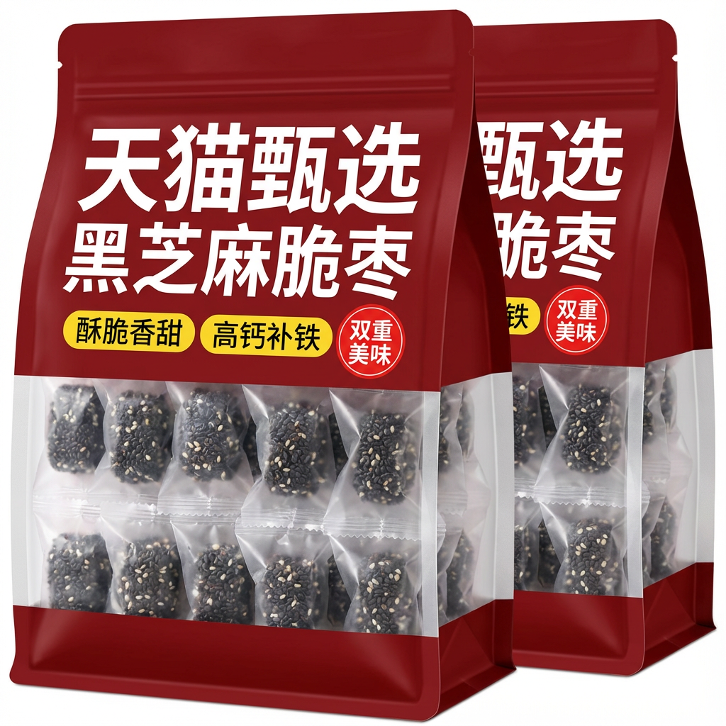 黑芝麻脆枣官方旗舰店健康营养饱腹抗饿香酥无核红枣过年小零食,零食/坚果/特产,枣类制品,淘宝优惠券,粉丝福利购,淘宝优惠卷