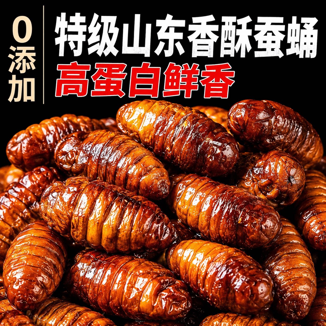 蚕蛹开袋即食香酥官方旗舰店山东特产油炸熟食麻辣追剧下酒菜零食