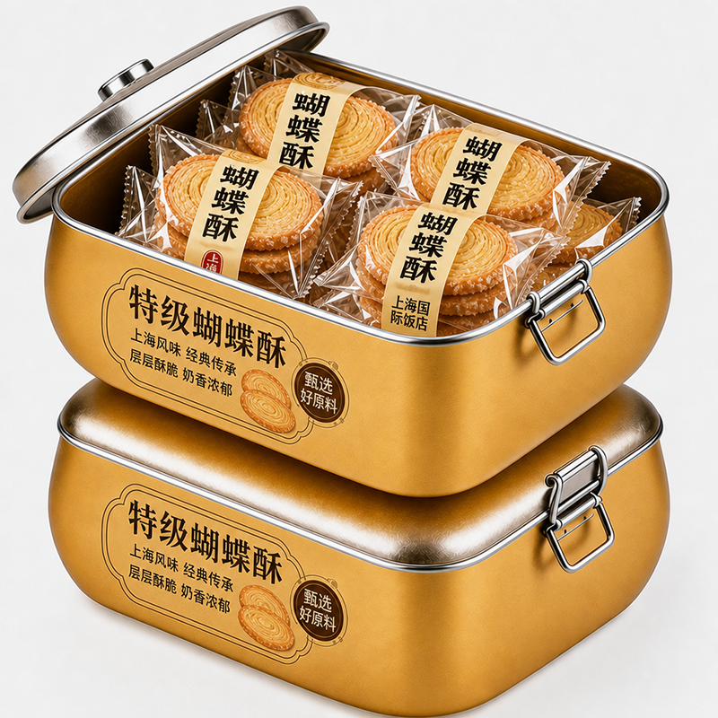 正宗上海国际饭店蝴蝶酥官方旗舰店老字号香港特产独立包装饼干