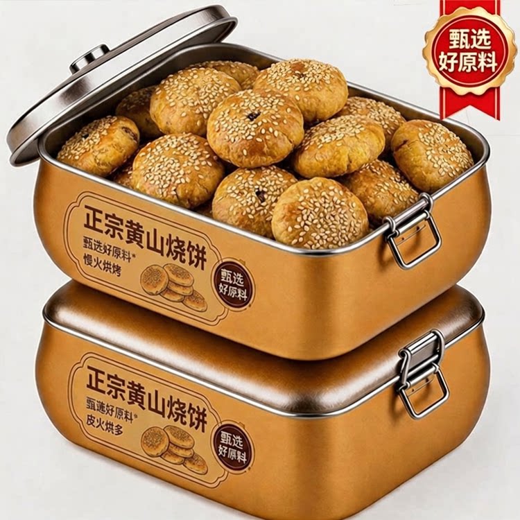 正宗黄山烧饼安徽特产传统现烤梅干菜扣肉酥饼休闲零食官方旗舰店